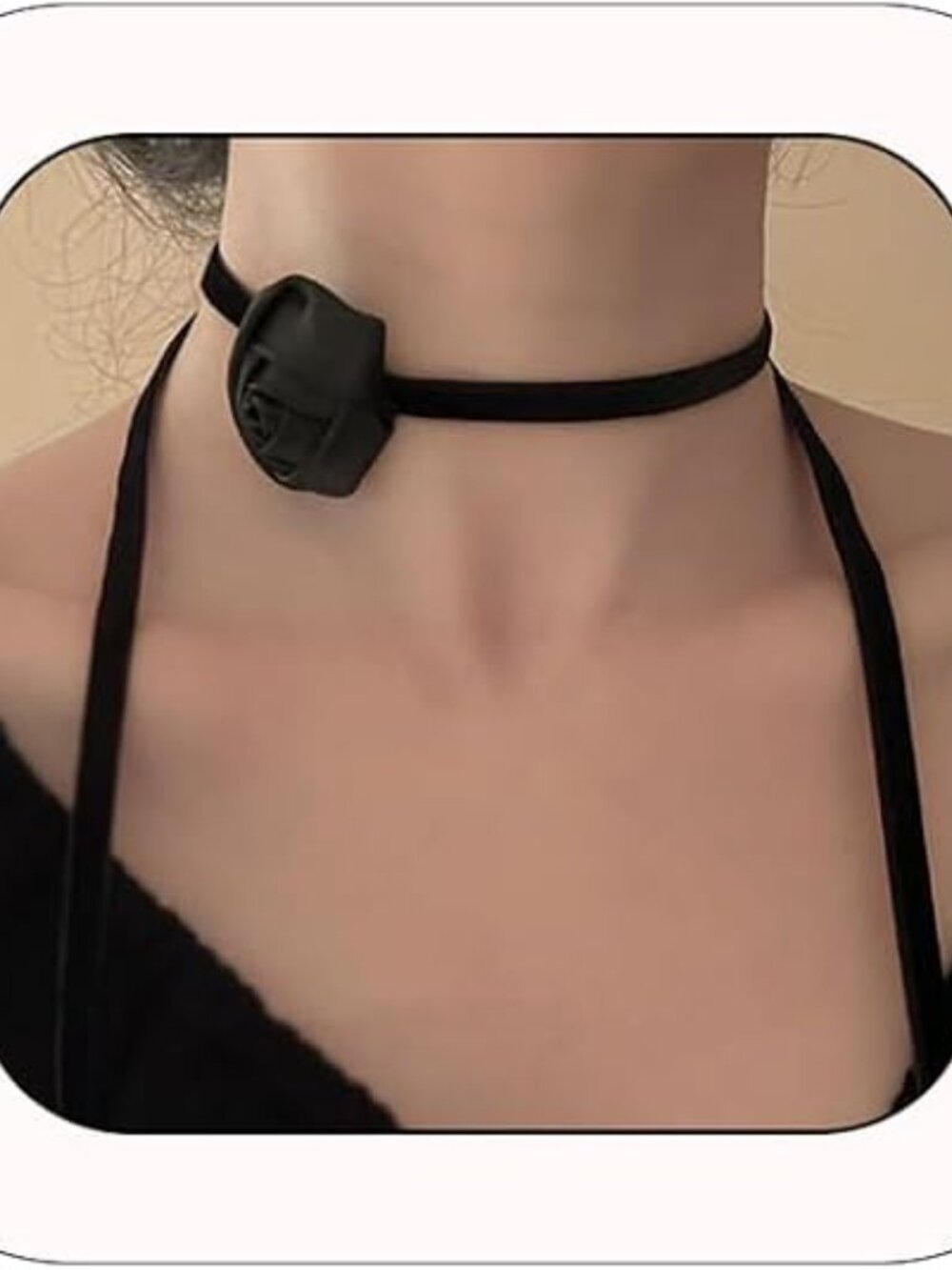 Gothic Velvet Rose Choker Necklace for Women